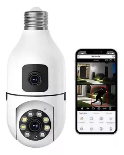 Miniatura 2 de Cámara De Seguridad Bombillo Doble Lente